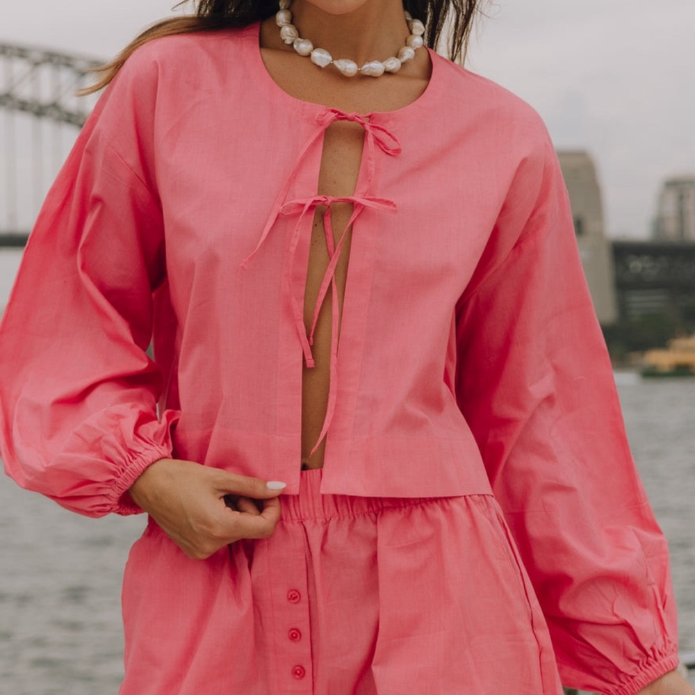 Daily Drills Poplin Tie Top